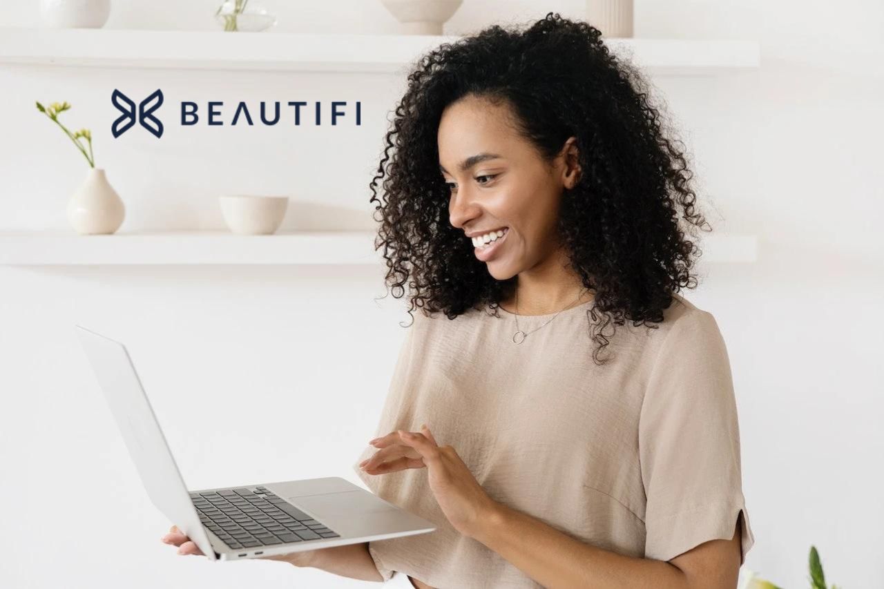 Woman Applying for Financing with Beautifi